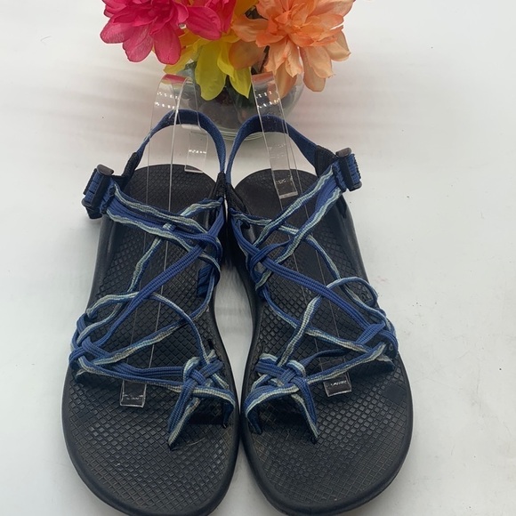 Chaco Blue White Sport Sandals Sz 10. SPT0670 - Picture 1 of 8